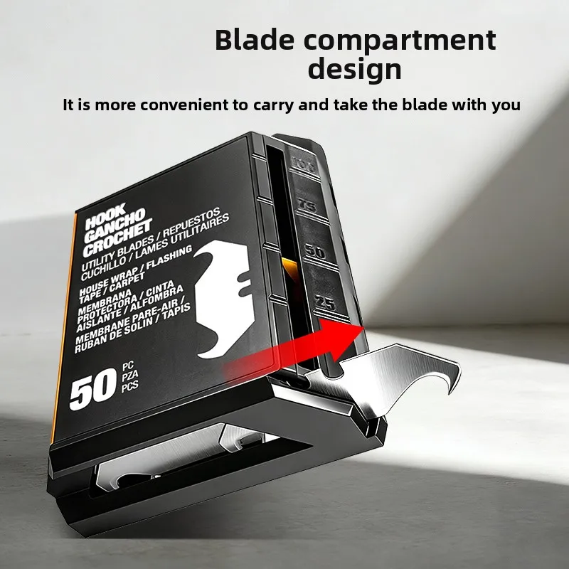 TOUGHBUILT Heavy Duty Utility Knife Blades, SK2 High Carbon Steel, Industrial Thick Blades (TB-H4S50-14-60)