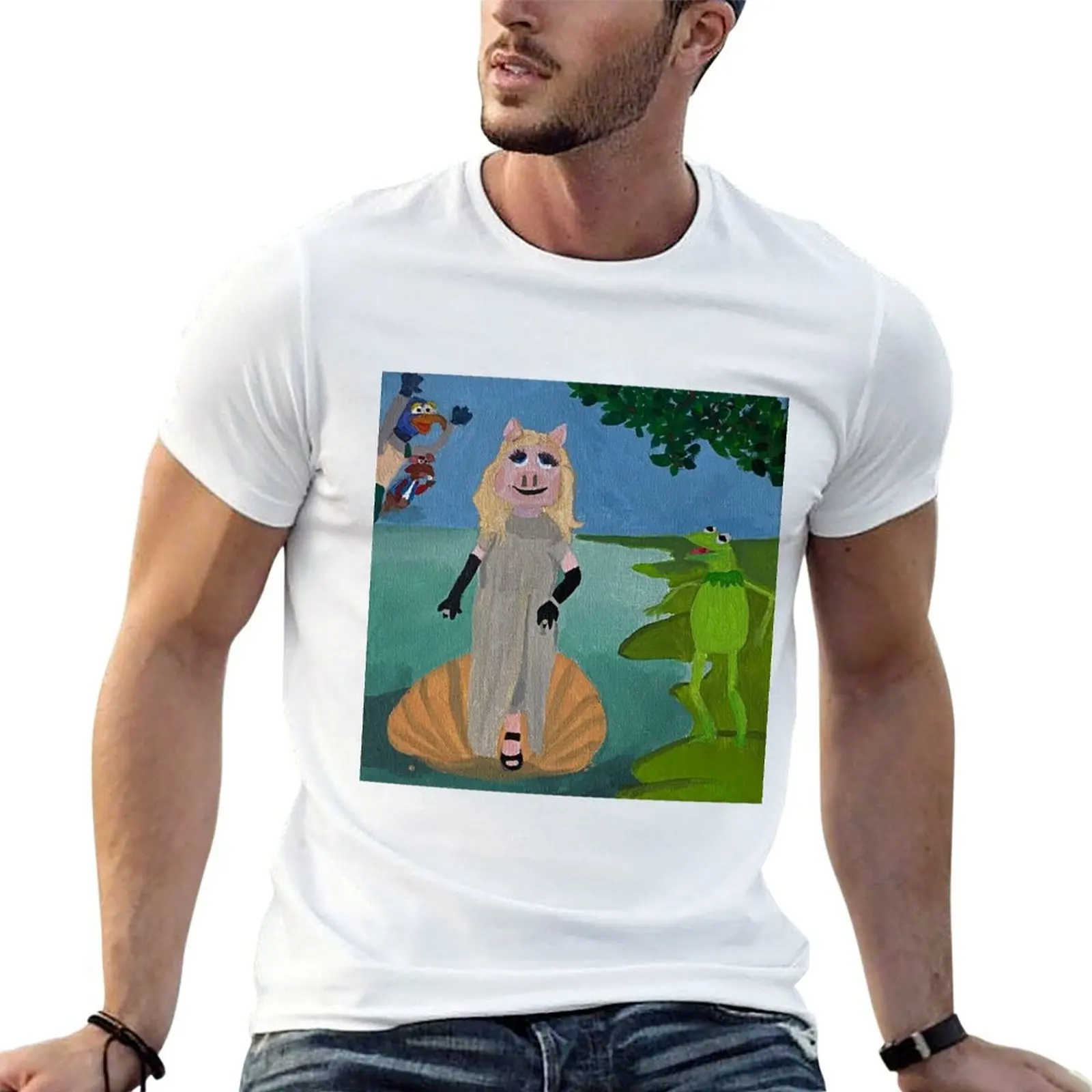 

Birth of Piggy T-Shirt man t shirts for men casual men t shirt cotton 100% T-Shirt