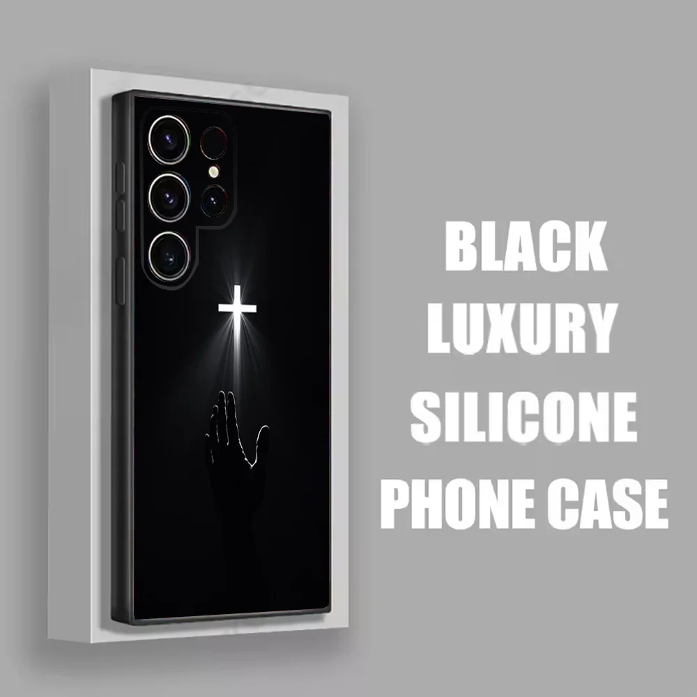Jesus Bible Verse Christian Phone Case For Samsung S25,S24,S21,S22,S23,S30,Ultra,S20,Plus,Fe,Lite,Note,10 Black Soft Shell
