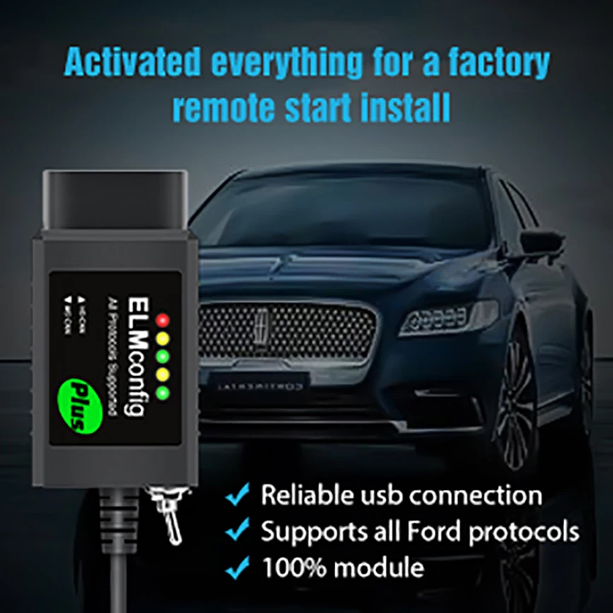 FOR-Scan USB ELMCONFIG ELM327 V1.5 MS-CAN Switch OBD2 Scanner for Ford Automotive Coding Work with ELMconfig FoCCCus New Updated