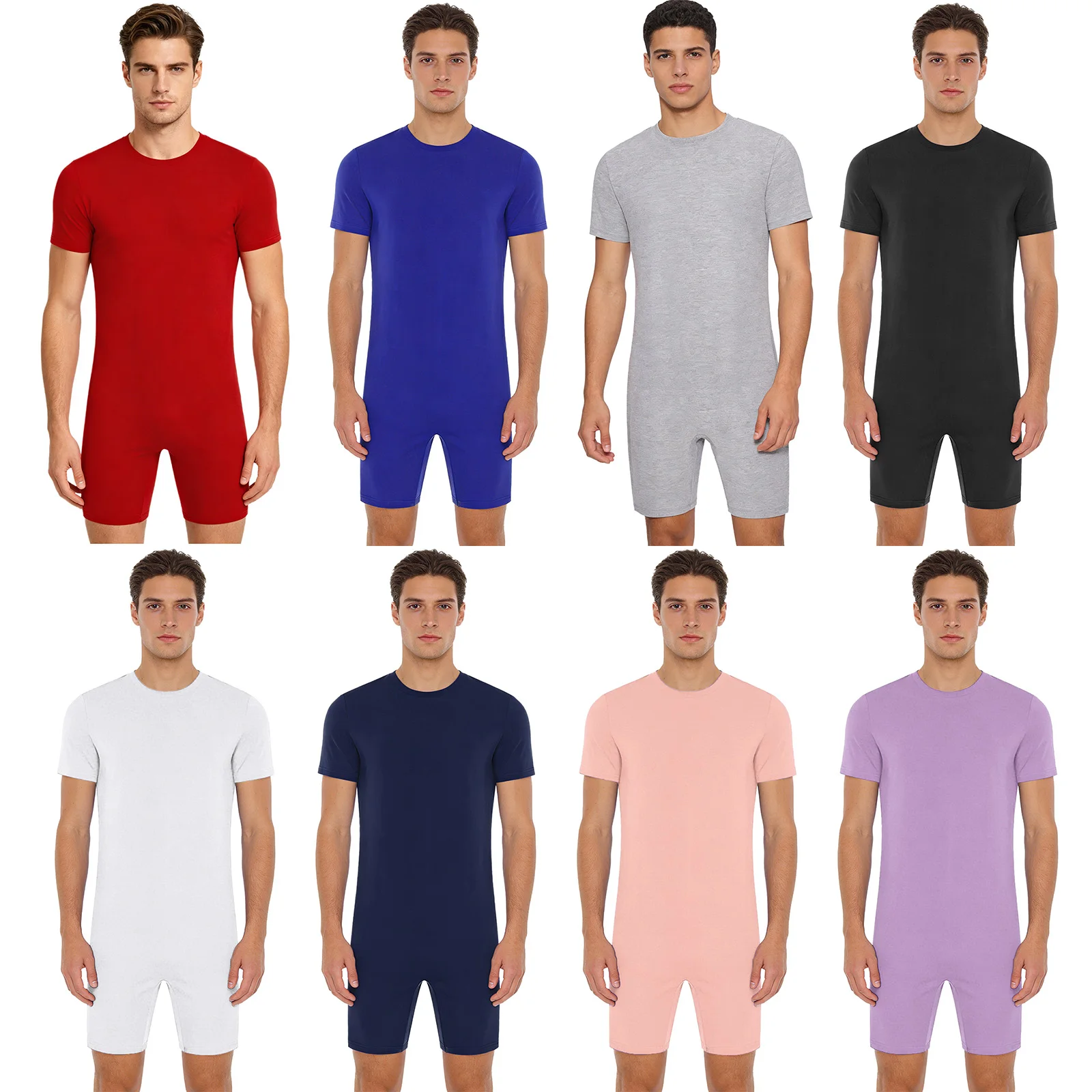 Adult Special Needs Adaptive Clothing Elderly Alzheimer Autism Anti-Strip Jumpsuit Short Sleeve Back Zipper Bodysuit Sleepwear 