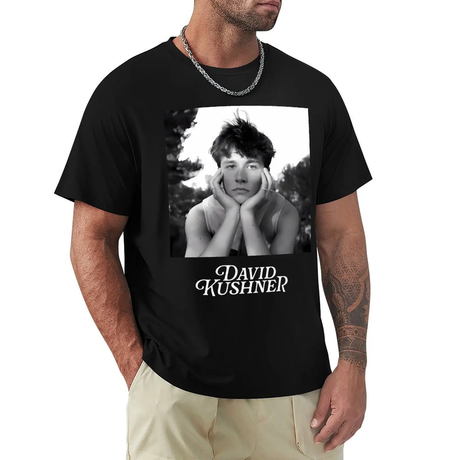 

David Kushner Merch David Kushner Signature T-Shirt Clothing summer clothes summer 2025 cute tops plain white t shirts men
