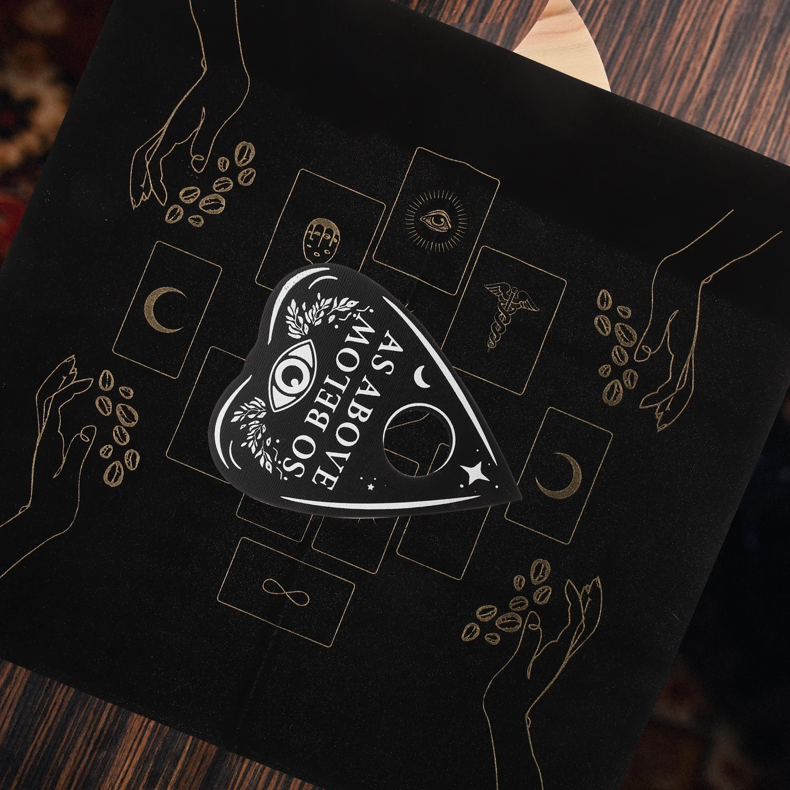 1pc Creative Heart Shape Wooden Divination Board For Tarot Fortune Telling Pendulum Answer Plate Party Home Decoration