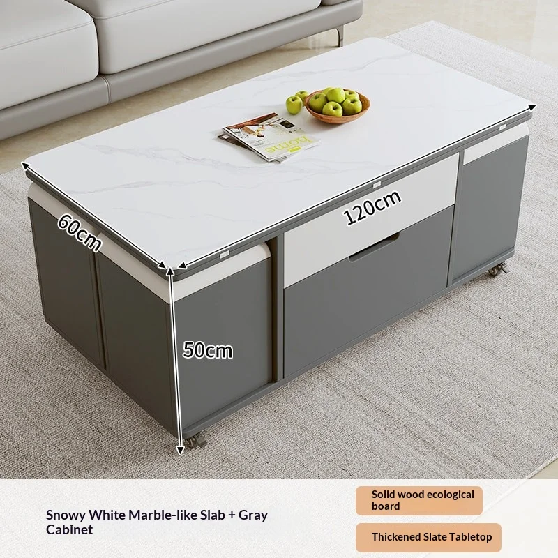 Any Size Custom Modern Marble Coffee Table Natural Stone Texture Moisture Proof Easy Clean Living Room Club Homestay Multi Usage