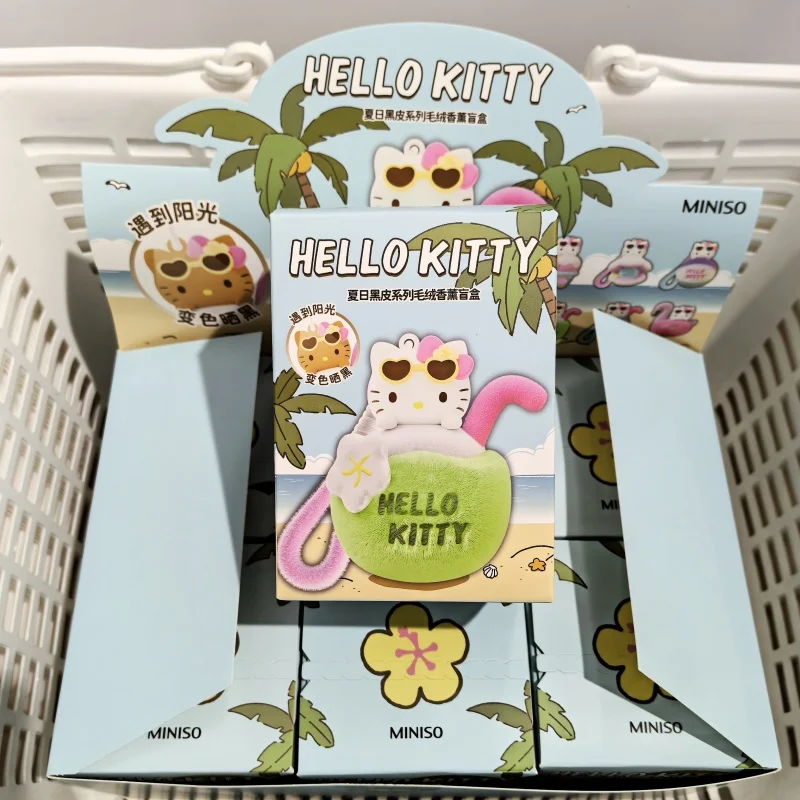 

Original Hello Kitty Summer Black Skin Series Plush Toy Aromatherapy Blind Box Desktop Decoration Cute Pendant Gift For Friends