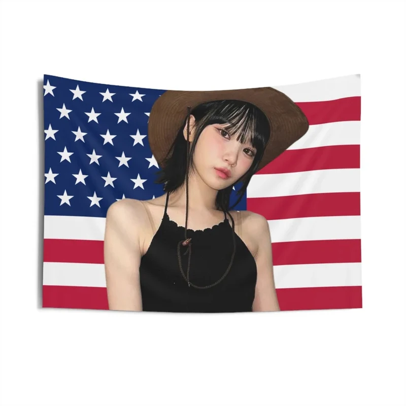 Cowboy Chaewon American Flag for Room 3x5 Ft Double Stitched USA Flag Banner Party Supplies