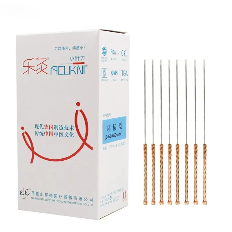 100-ピース-パック銅ハンドル小さなナイフの刃鍼治療療法滅菌鍼針シャープ
