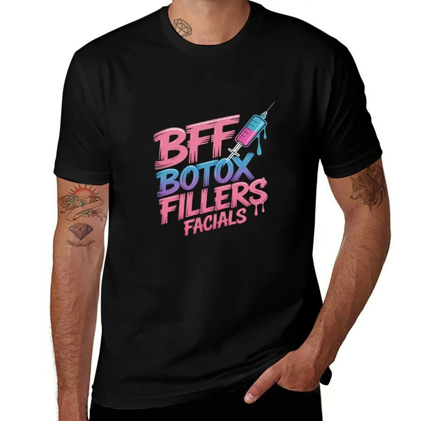 

BFF Botox Fillers Facials, Aesthetic Nurse Injector T-Shirt funny gifts gifts for boyfriend men tshirt
