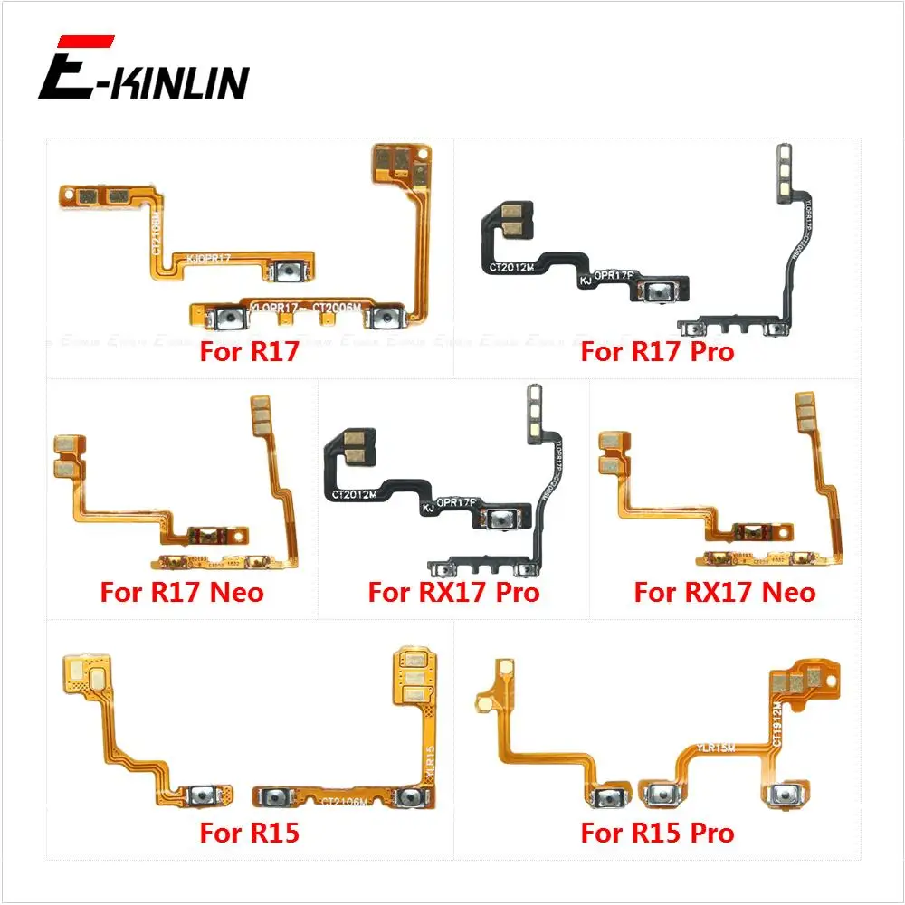 Switch Power ON OFF Key Mute Silent Volume Button Ribbon Flex Cable For OPPO R15 R17 RX17 Pro Neo R15X Replacement Parts