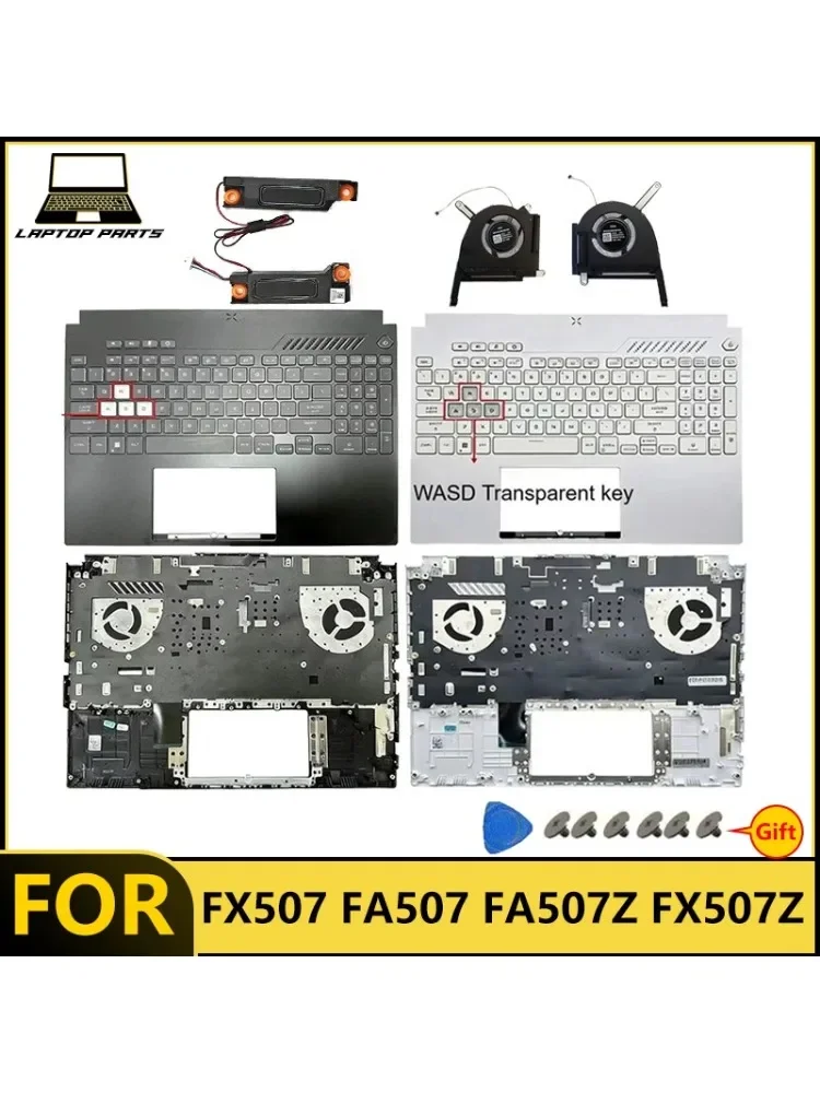 New For TUF Gaming 3/4 FX507 FA507 FA507Z FX507Z Keyboard/with backlit keyboard/Speaker/Fan/Palmrest with Keyboard