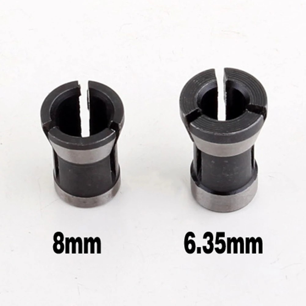 For Engraving Engraving Machine Chuck 6.35mm Chuck Black Collet Carbon Steel Material Collet Conversion Electric Router Collet