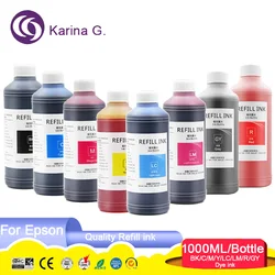 1000ML/bottle 312XL 314XL 378XL 478XL T0821 T0791 85N Refill Dye Ink for Epson Expression Photo XP-8500/XP-8600/XP‑15000 Printer