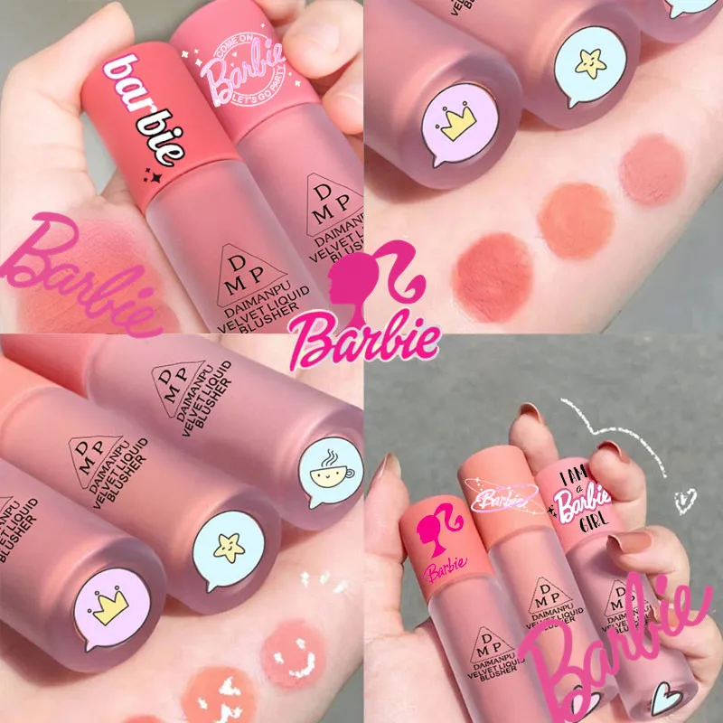 Ins Miniso Barbie Blush Liquid Exquisite Fashion Girl Cosmetic Kawaii Creativity Pattern Rouge Eye Shadow Student Birthday Gift