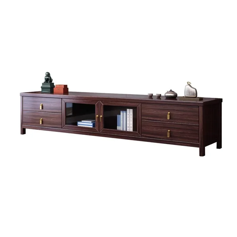 

New Chinese style, ebony wood, all solid wood, TV cabinet, light luxury, classical, high-end, coffee table
