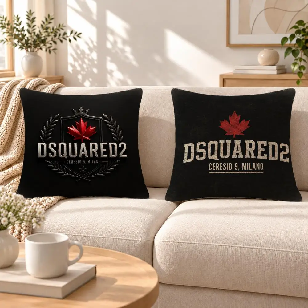 Brand Dsquared2 Cushion Cover Soft Short‑Plush Pillowcase, Decor for Sofa & Bedroom, Perfect Holiday Gif