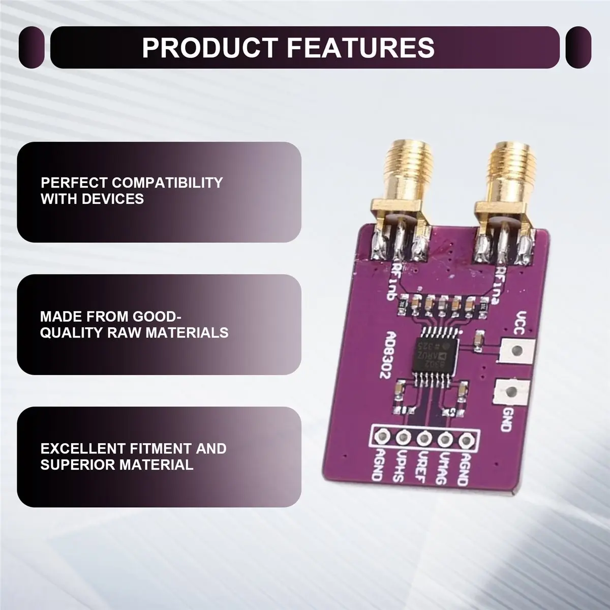 Module de détection d'amplitude et de phase Sportsmm AD8302 IF 2,7 GHz pour amplificateurs de radioamateur