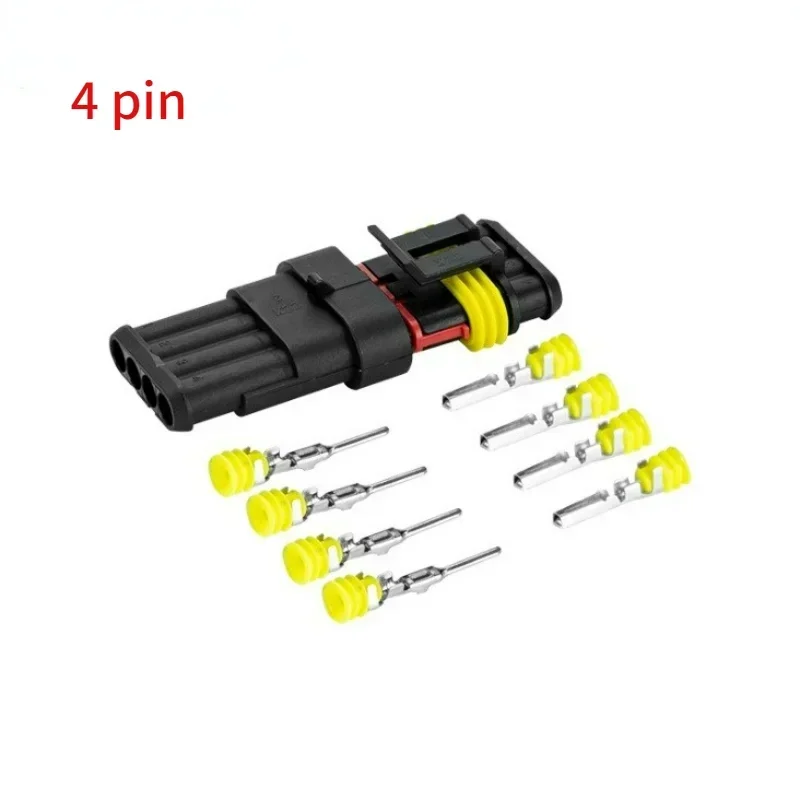 5/10 Kits 1/2/3/4/5/6 Pin Super Sealed Waterproof Wire Connector Plug Car Battery Waterproof Connector Plug-in