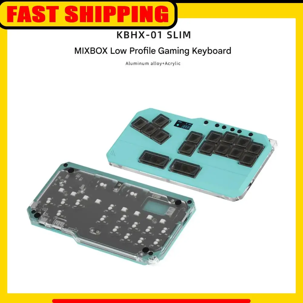 

DOIO Hitbox KBHX-01 SLIM Mini Version Low Switch MIXBOX gaming keyboard durable alloy supports PS5/switch/PC Player Player Gift