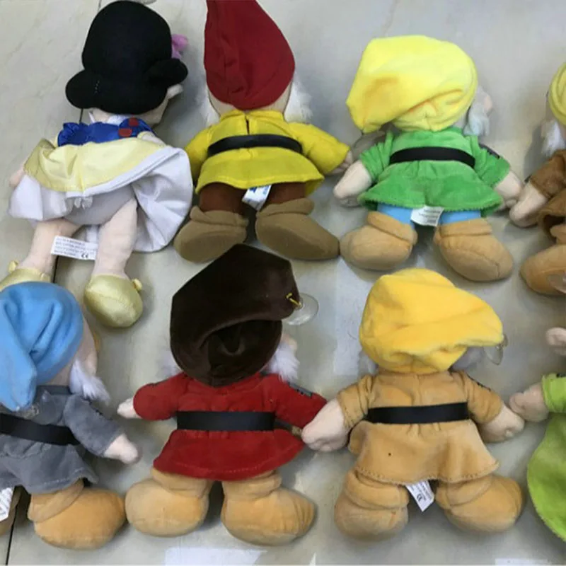 22CM New Plush Stuffed Toy Cute Snow White and Seven Dwarves Cartoon Doll Kawaii Children\'s Doll Birthday Gift Room Decoration