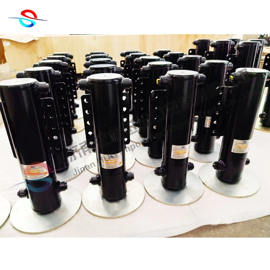 RV Auto Leveling System, 4 Double Acting Telescopic Hydraulic Legs, 12V 24V Power Unit, Heavy Duty Steel, Motorhome Caravan Part
