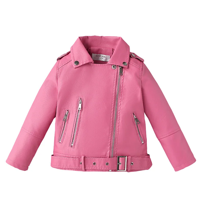 

Kids Jackets for Girls Girls Leather Motorcycle Jacket Children's Leather Jacket Autumn New Winter Clothes for Girls