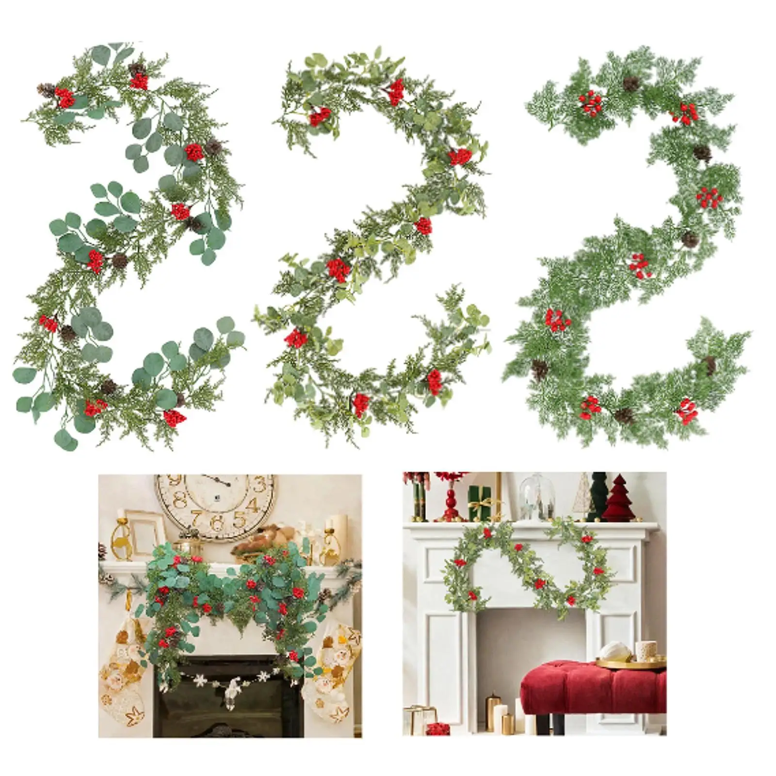 Christmas Wreath Artificial Wreath Wintergreen Wreath Cascading for Christmas