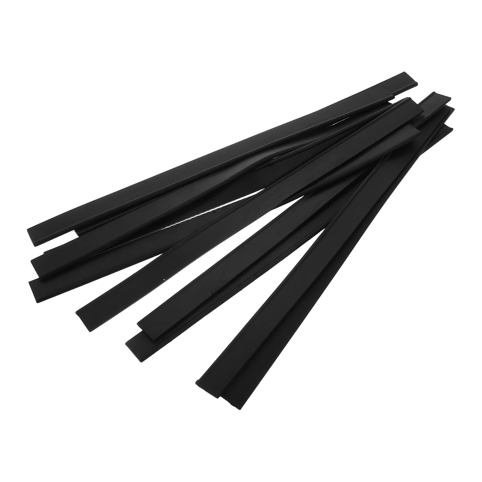 

10pcs Window Cleaning Squeegee Scraper Rubber Strips Black Glue Blades Refills Universal Windshield Wiper Replacement