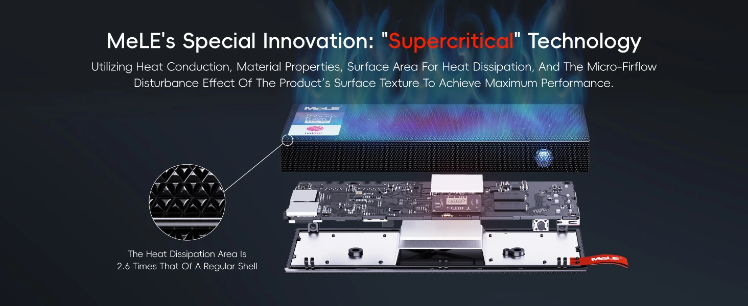 MeLE PCG02 Pro Fanless MINI PC Stick N100 8G 256G Mini Computer Dual HDMI,4266MHz LPDDR4,WiFi5 Gigabit Ethernet,USB Type-C PD3.0