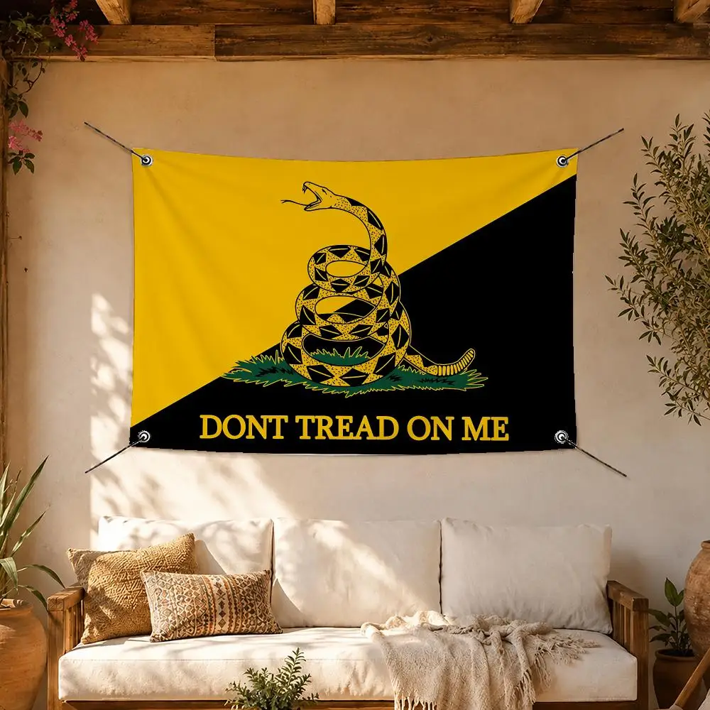 Bold Flag Gadsden flag Flags Room Home Decor Wall‑Hanging Art Banner, Outdoor for Bedroom Party Background Decoration