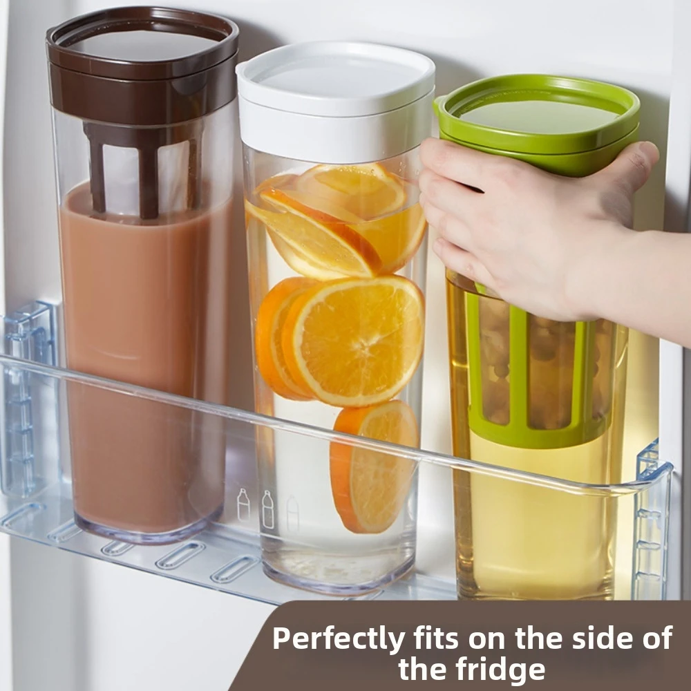 1.1L Cold Water Kettles Large Capacity High Temperature Resistant Beverage Pitcher Juice Container with Filter Screen Water Jug