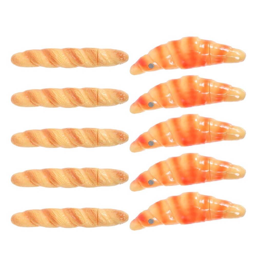 

10 Pcs Simulated Bread Pen Ballpoint Food Shaped Office Supplies Ink Loaf Realistic Black Funny Plastic for School Pens