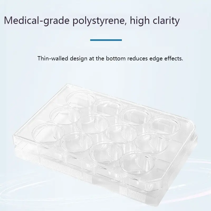 IKEME Tissue Cell Culture Plate 12 24 48 96 Well Microplate TC-Treated Sterile Polystyrene Cell Biology Lab 96 Well Pcr Plate - view 4