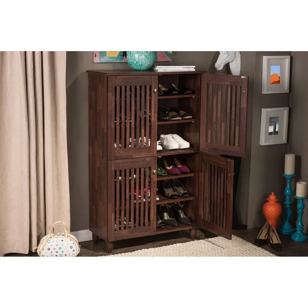 2023 New Baxton Studio Fernanda 4 Door Entryway Shoes Storage Cabinet