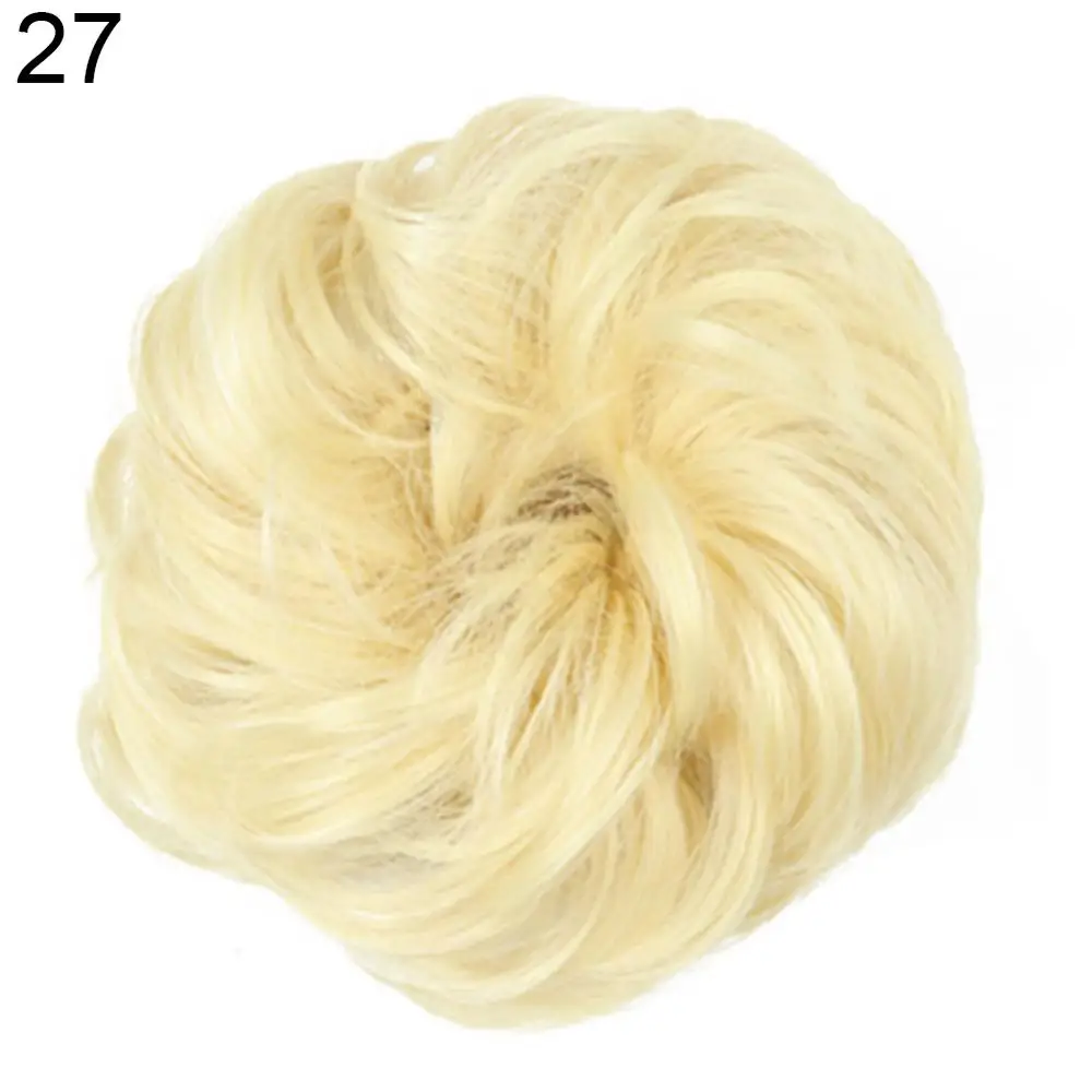 10cm donne capelli Bun estensione ondulato ricci disordinato ciambella Chignon parrucca parrucchino sintetico disordinato capelli Chignon Scrunchies parrucche