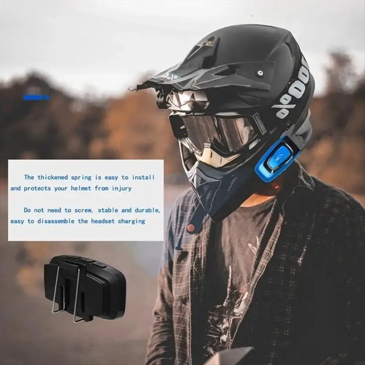 DT77 Motorcycle Helmets Headsets Long Battery Life Waterproof Motorcycle Headphones Motorcycle Helmets Accessories
