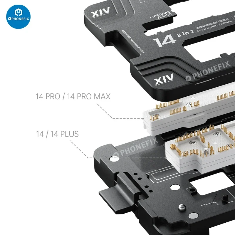 Qianli Mega-idea 8 in 1 Motherboard Fixture ISocket Jig Logic Board Test Fixture Holder for iPhone 14 14Plus 15 Pro15Pro Max