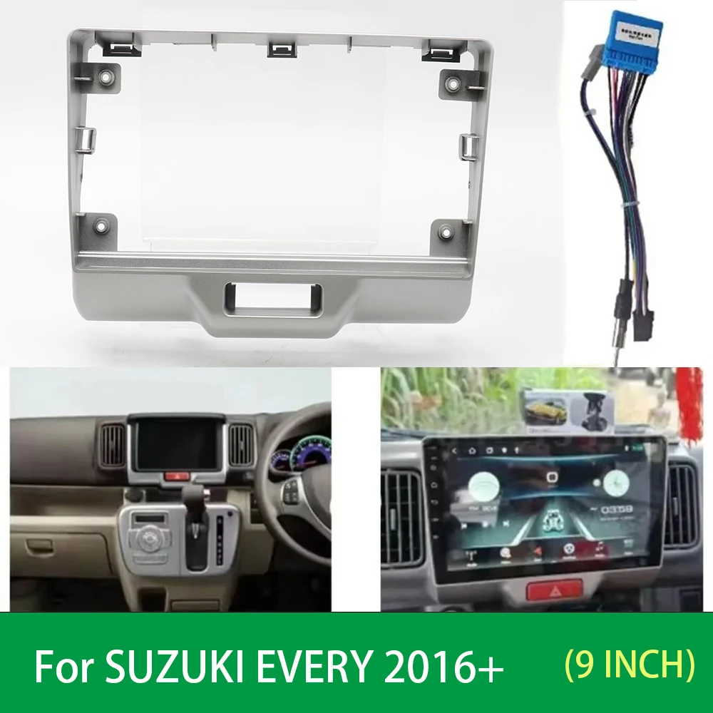 9 Inch Car Frame Kits Cable Fascia Panel For SUZUKI EVERY 2016 Android Big Screen Audio Fascias Frame