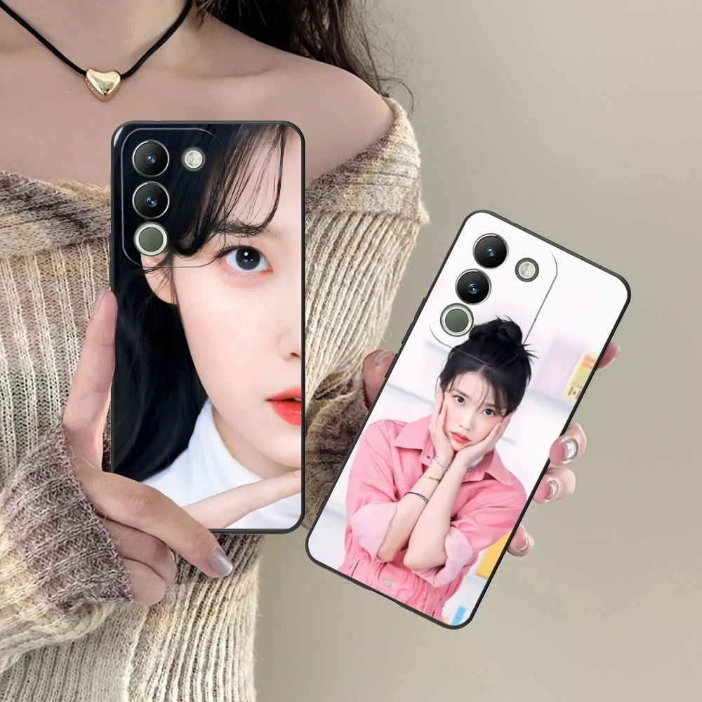 KPOP IU Lee JiEun Mobile Cell Phone Case for VIVO Y95 Y93 Y31 Y20 V19 V17 V15 Pro X60 NEX Black Soft Phone Cover Shell