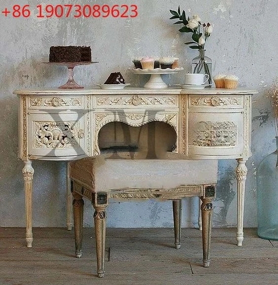 

Французская мебель из цельного дерева, старинный резной комод, европейское старое зеркало для макияжа, неоклассический туалетный столик