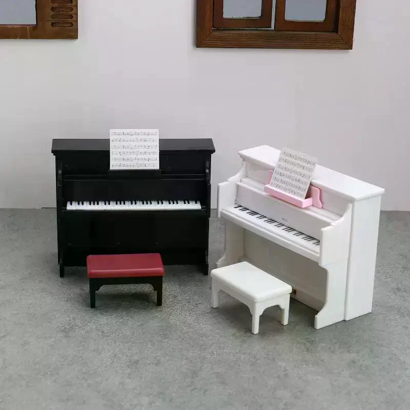 1 Set casa delle bambole in miniatura carino simulato mobili per pianoforte modello strumenti musicali per la decorazione della casa delle bambole giochi di imitazione giocattoli regalo