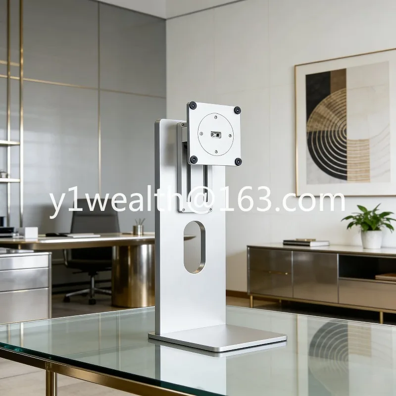 24/27 inch monitor bracket CNC all-aluminum alloy material,anodic oxidation process lifting and rotating vertical screen against
