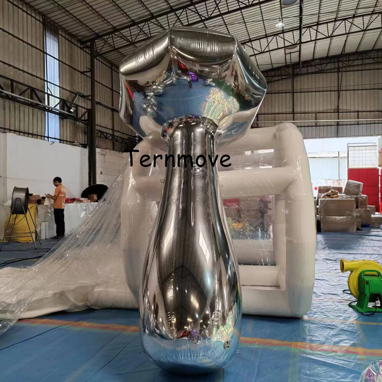 mirror Inflatable Mushroom Model Outdoor Lawn Park plant-themed exhibition activities nightclub stage decoration