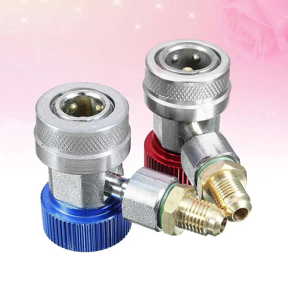 

2Pcs Ac Coupler Connector for Conditioning System Charging Hose Snap Lock Knurled Grip Ring Detachable High Grade