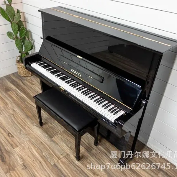 Piano Bench for 2, Book Storage, Solid Wood Curved Legs, Universal for Digital and Upright Pianos, Home Use, Durable and Elegant