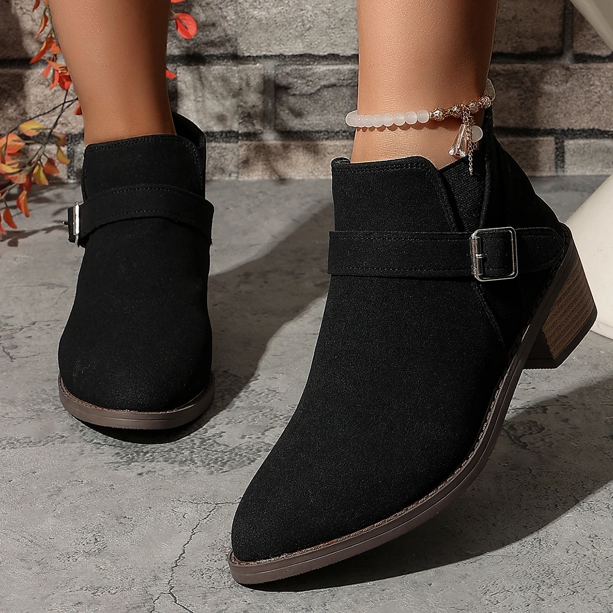 

Новые модные нескользящие большие повседневные рабочие ботинки с круглым носком на толстой подошве для зимнего комфорта/элегантные женские ботинки для верховой езды