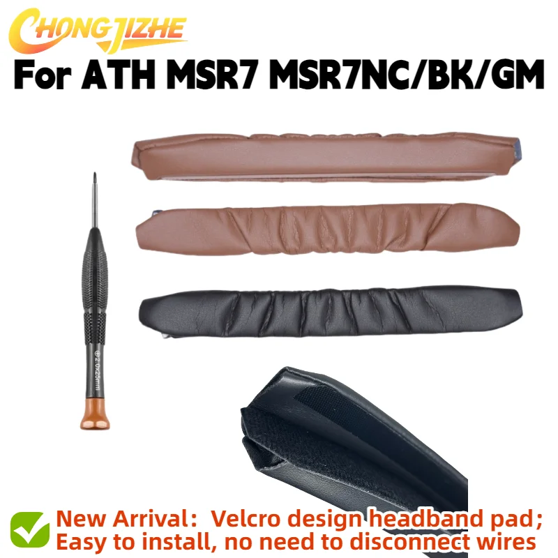 

CHONGJIZHE Replacement Easy installation Upgraded Velcro Head Beam Cover /Ear pad For ATH MSR7 MSR7NC/BK/GM Headpad repair parts