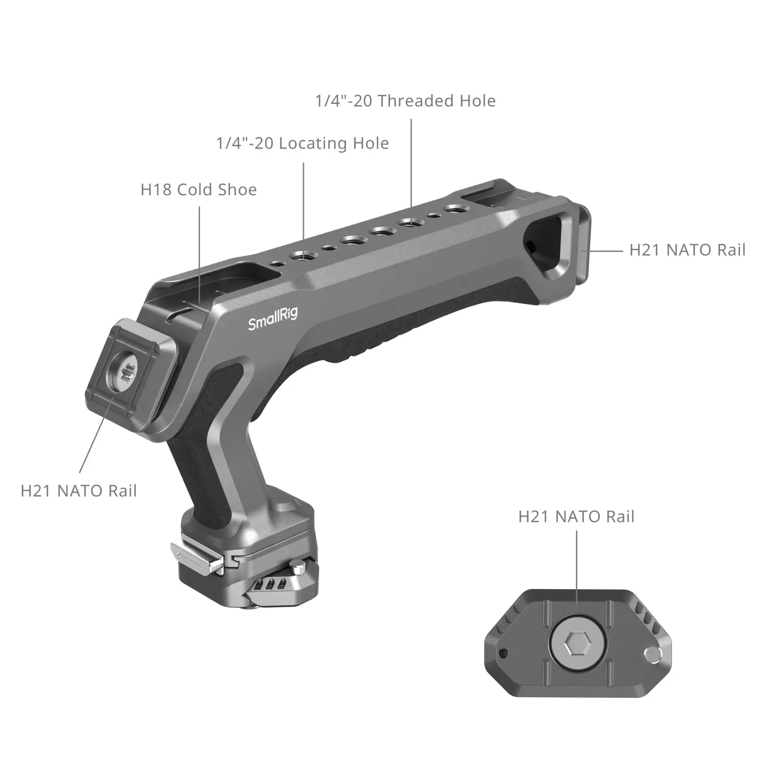 Smallrig HawkLock H21 Quick Release Top Handle Self-Locking System Universal Slider with Standard ARRI Locating Screws