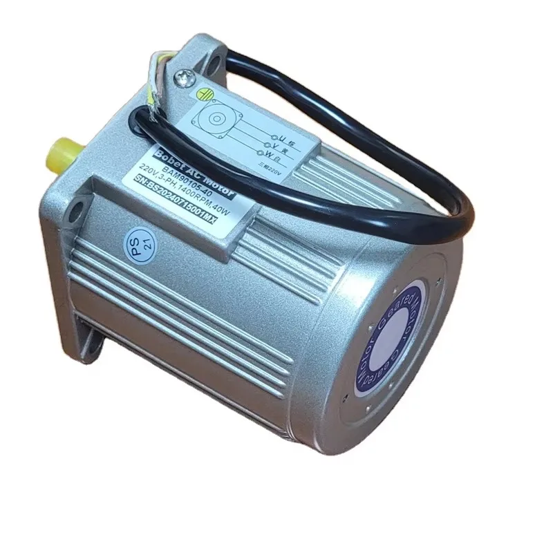 Motor CA monofásico 220v 1,5kw, 4 pólos com capacitor trifásico elétrico assíncrono universal 400v 1500 máquina motor AC