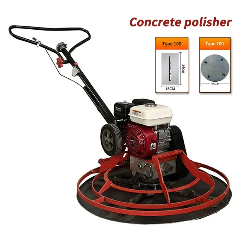 

Type 100 Concrete Ground Troweling Machine Gasoline Hand Cement Floor Grinder Multifunction Surface Smoothing Flattening Tools