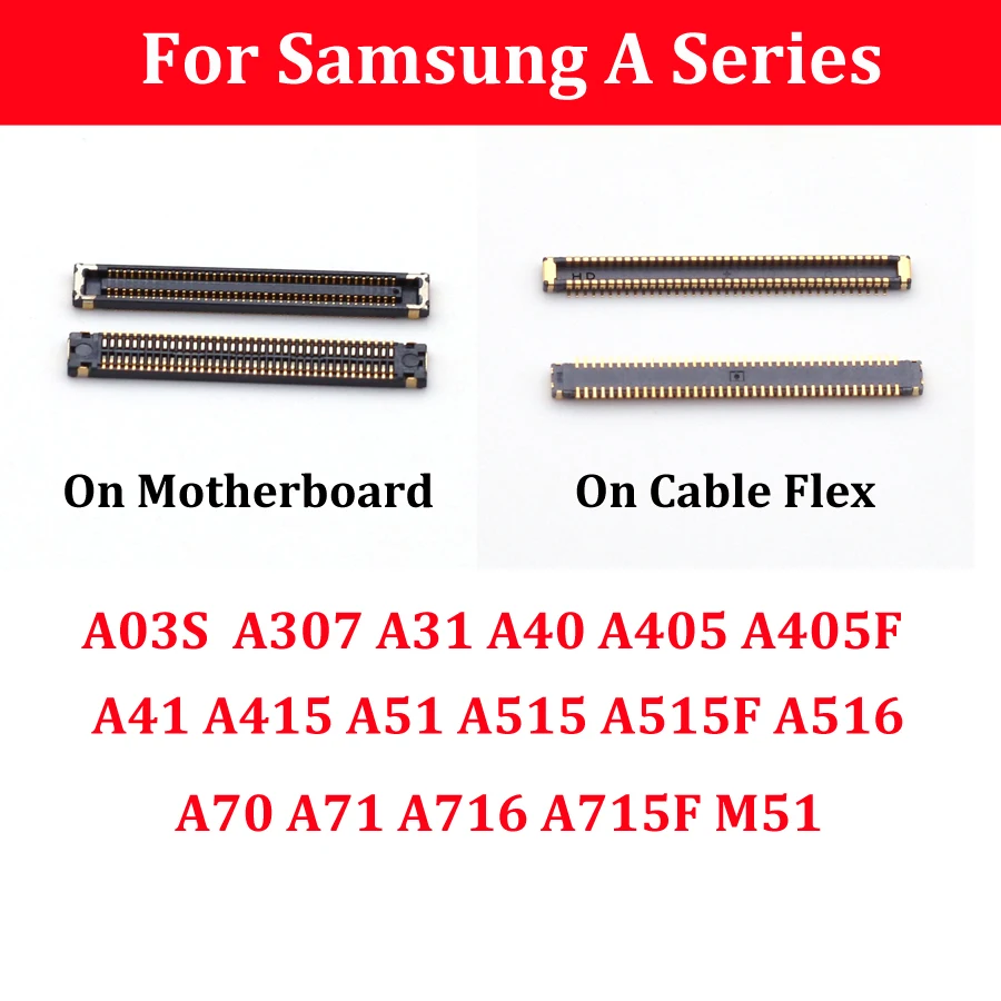 5Pcs/Lot 78Pin Charging Port Connector MainBoard For Samsung A30S A31 A40 A405 M51 A41 A415 A51 A515 A5715F A516 A70 A71 A716